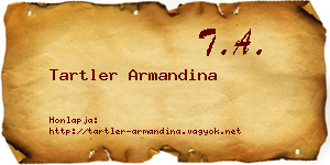Tartler Armandina névjegykártya